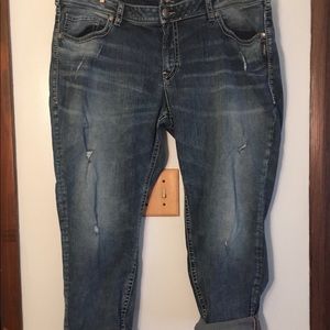 Silver Boyfriend Jeans